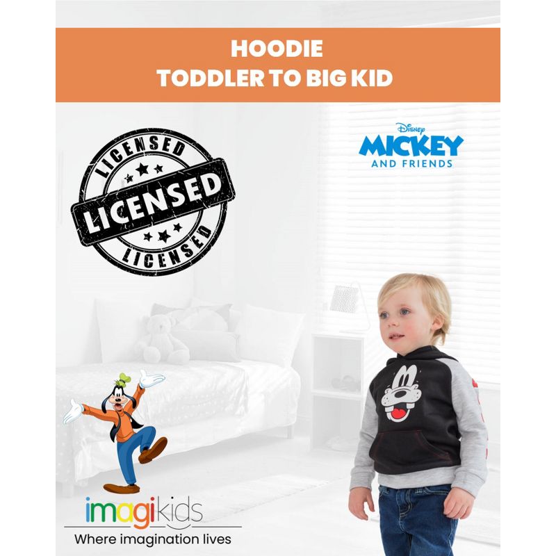 Disney Mickey Mouse Fleece Hoodie Toddler, 4 of 9