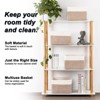 Aoibox Woven Storage Baskets for Organizing Durable Cotton Rope Bin for Shelves Toys Clothes Towels 4 Pack Brown White - 2 of 4