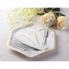 Blue Panda 50-Pack Silver Foil Diamond Die Cut Luncheon Disposable Paper Napkins, 3-Ply, Folded 6 x 6 Inches - 4 of 4