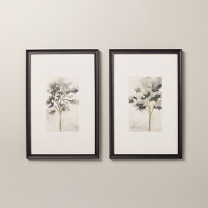 Set of 2 12"x18" Vertical Watercolor Tree Art - Hearth & Hand™ with Magnolia - 1 of 3