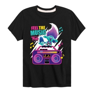 Boys' - Trolls - Feel The Music Branch and John Dory Short Sleeve Graphic T-Shirt - 1 of 4