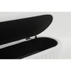PAGED Storage Bench Oval Velvet Entryway Bench Modern Foot Stool with Lift-Top Lid and Sturdy Metal Legs for Entryway, Bedroom - 3 of 4