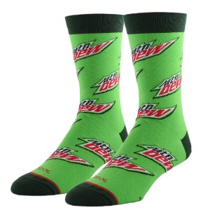 Cool Socks Novelty Crew Dress Sock, Food, Pepsi and Mountain Dew, Funny Silly - 1 of 4