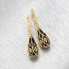 Ross-Simons Black Onyx Teardrop Earrings in 14kt Yellow Gold - 3 of 4