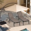 Hyleory Adjustable Aluminum Folding Chaise Lounge - Locking Legs for Secure Relaxation - 2 of 4