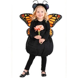 HalloweenCostumes.com 18 MO  Girl  Bubble Butterfly Toddler Costume, Black/Orange/Orange - 1 of 4