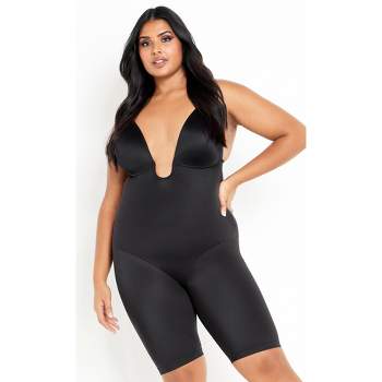 Molutan Women Full Slip Shapewear Bodysuit for Under Dresses Lingerie Tummy  Control Body Shaper Slimming Girdle Built In Bra(Beige, S) 