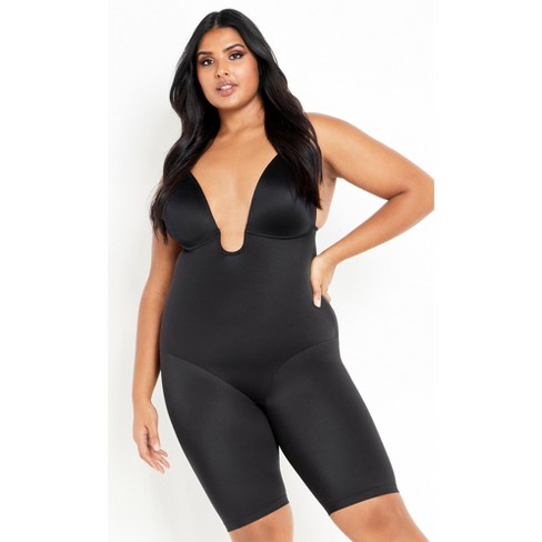 Women's Plus Size Smooth & Chic Plunge Latte Bodyshaper