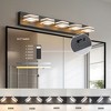 VYNXARIA Black Wall Lights, 34" Modern 5-Light Vanity Fixture for Sleek Bathroom and Mirror Lighting - 4 of 4