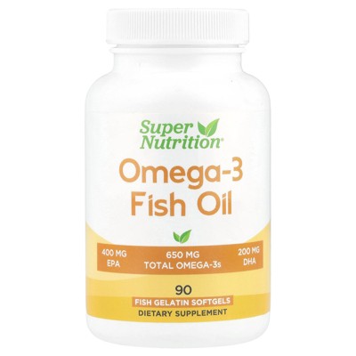 Super Nutrition Omega-3 Fish Oil, Vivomega Triglyceride, 1,000 mg, 90 Fish Softgels