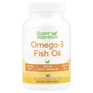 Super Nutrition Omega-3 Fish Oil, Vivomega Triglyceride, 1,000 mg, 90 Fish Softgels - 1 of 3