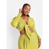 Rebdolls Women's Bea Textured Tie Front Crop Top - 2 of 2