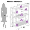 55" 7-in-1 Versatile Baker's Rack with RGB LED Lighting, 4 AC Outlets & 2 USB Ports - 2 of 4