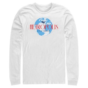 Mens Superman Metropolis City Of Tomorrow Long Sleeve Shirt - 1 of 4
