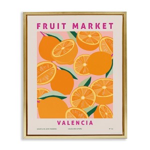 Stupell Industries Fruit Market Oranges Floating Frame Canvas Art - 1 of 4