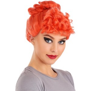 HalloweenCostumes.com One Size Fits Most  Women  Deluxe Wilma Flintstone Wig, Orange - 1 of 4