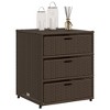 vidaXL Patio Storage Cabinet Brown 21.7"x23.2"x27.2" Poly Rattan - 4 of 4
