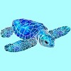 Women's Design By Humans Blue And Green Watercolor Sea Turtle By Maryedenoa Racerback Tank Top - 2 of 3