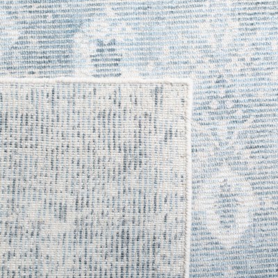 Handmade Tufted Gray Wool and Silk 6' Square Rug
