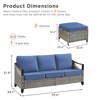 Buenhomino Outdoor Patio Furniture Sets, All-Weather PE Wicker Seating with Swivel Chairs, Sofas, Ottomans & Tables for Garden, Deck & Porch - 4 of 4
