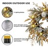 KWPZQEB Christmas Wreath, Decorated with Christmas Balls, Pine Cones, Pine Needles & Silver Berries, Artificial Christmas Wreaths for Front Door 2PCS - 4 of 4
