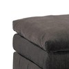 Royal Hampton 33 Inch Modular Ottoman, Three Layer Plush Cushioned Seat, Dark Gray - 2 of 4