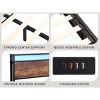 Kumasinova Lift-Up Storage Queen/Full Bed Frame,Queen/Full Size Bed Frame with Bookshelf Headboard,Platform Bed Frame with LED Lights,Rustic Brown - 4 of 4