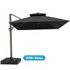 Crestlive Products 10' x 13' Patio Cantilever Umbrella Offset Double Top High-strength Aluminum Pole with 360°Rotation 5 Heights Adjustable Umbrella - 2 of 4