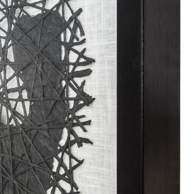 Strongest Ties 35" Black and White Mixed Media Shadowbox