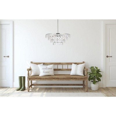 Ella 24'' Chrome Crystal Pendant Light