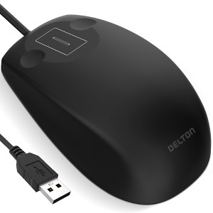 Delton M41 Medical Grade Airtight Waterproof Silicone USB Computer Mouse, Black - 1 of 4
