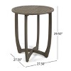 Sapphtopaz Modern Outdoor End Table Outdoor Side Table, Patio Table Small Table Outdoor Table for Backyard, Balcony, Porch - 3 of 4