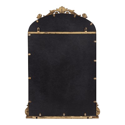 Arendahl Vintage Arch Mirror with Ornate Gold Frame and Shelf