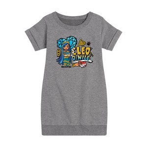 - Mattel - Cleo De Nile Mummy Barb Graphic Short Sleeve Fleece Dress - 1 of 4
