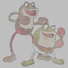 Men's Cuphead Boxing Duo Ribby and Croaks T-Shirt - 2 of 4