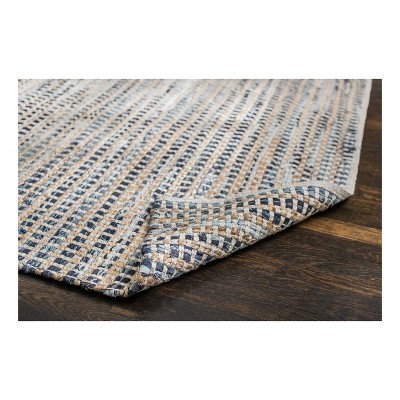 Heirloom Denim and Jute 5' x 8' Handwoven Blue Rug