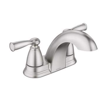 Moen Banbury Brushed Nickel Centerset Bathroom Sink Faucet 4 in. Model No. 84942SRN