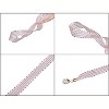 Allegra K Women's Organza Long Narrow Skinny Stripe Pattern Bag Handle Decor Waistband Scarf - 4 of 4