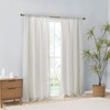 DSVIMOY Curtain Panels, 2pcs Linen Blend Light Filtering Curtain Panel Pair for Living Room, Bedroom, White, 84"*50"*0.13" - 2 of 4