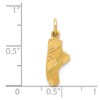Black Bow Jewelry 14k Yellow Gold Ballet Slipper Charm or Pendant, 7 x 22mm - 4 of 4