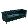 NicBex 84.65 Inch Modular Sectional Sofa Couch with Tufted Backrest Mid-Century 3-Seater Sofa with Gold Ribbon Decoration for Living Room - 4 of 4