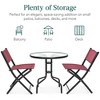 Best Choice Products 3-Piece Patio Bistro Dining Furniture Set w/ Round Textured Glass Tabletop, Folding Chairs - 2 of 4