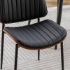 APRILSOUL32.30"Dining Chairs Set of 2 Mid Century Modern Retro Faux Leather Chair with Bentwood Upholstered Seat( - 3 of 4