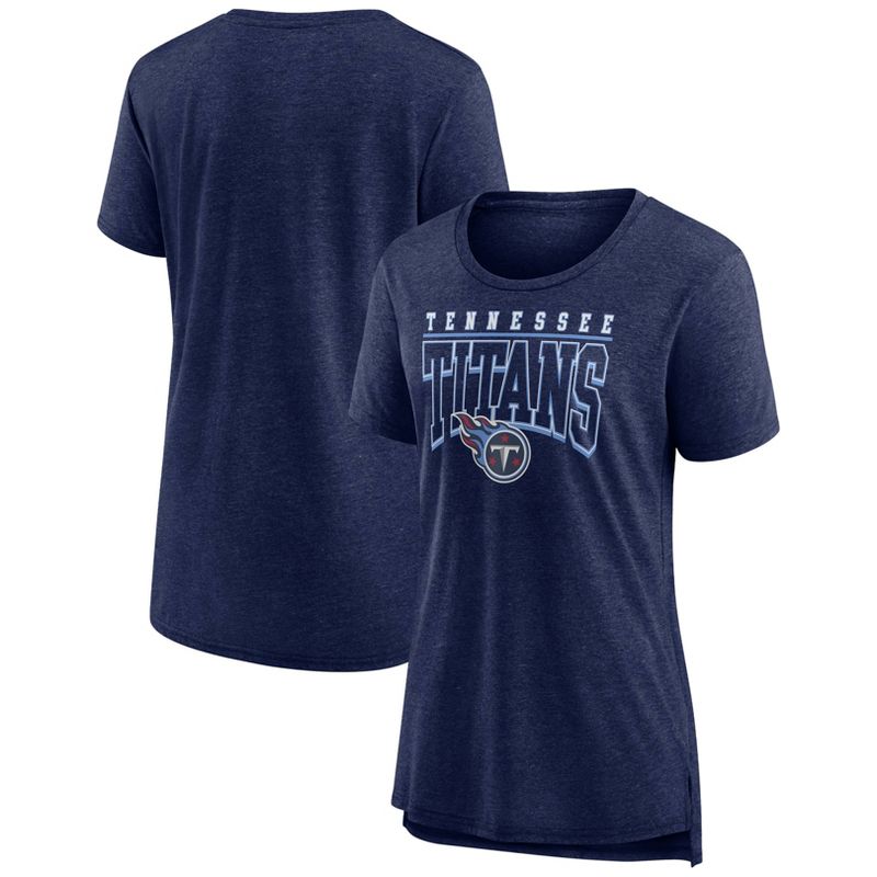 NFL Tennessee Titans Women&#39;s Champ Caliber Heather Short Sleeve Scoop Neck Triblend T-Shirt, 1 of 4