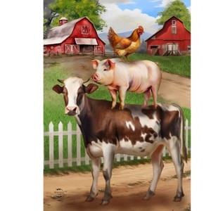 Briarwood Lane Summer House Flag 40x28 For Outdoor Farm Friends For Summer House Flag - 1 of 4