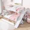 NicBex Twin Over Full Loft and Bunk Bed with 2 Drawers,Slide,Shelves,Rubber Wood Bed Frame with Guardrail and Ladder for Kids Teens Adults - 2 of 4