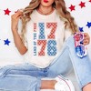 Simply Sage Market Women's Land Of The Free Retro Stars Short Sleeve Garment Dyed Tee - 2 of 2