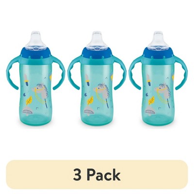 LunaLulinlk (3 pack) Learner Cup, 10oz, Soft Spout Sippy Cup, 1 Pack, Boy