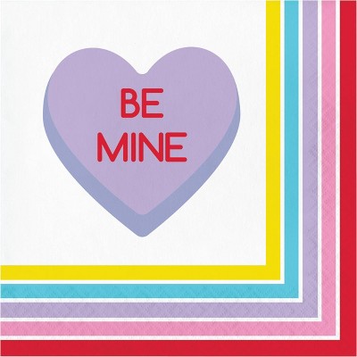  48ct Candy Hearts Valentine's Day Napkins 