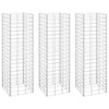 vidaXL Gabion Raised Beds 3 pcs 11.8"x11.8"x39.4" Iron - 2 of 4